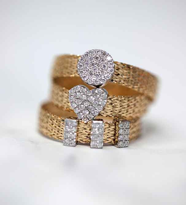 Thick Gold and Diamond Ring